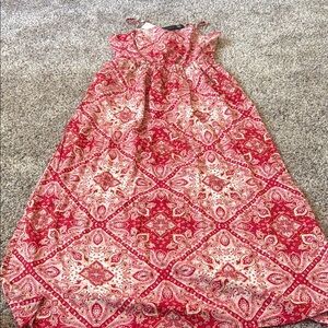 As U Wish Red and White Halter Sundress